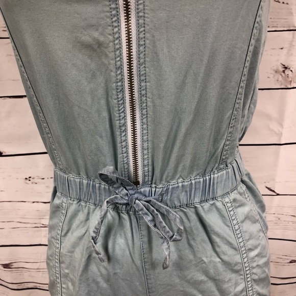 7 For All Mankind Blue Romper - Picture 2 of 7